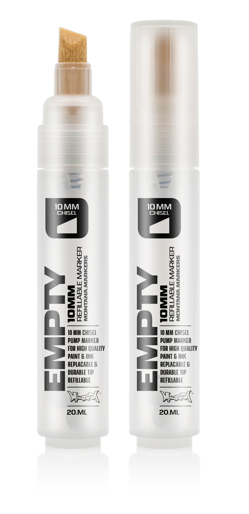 MONTANA-EMPTY-MARKER-10MM-CHISEL Montana Empty Marker 10mm Chisel Tip