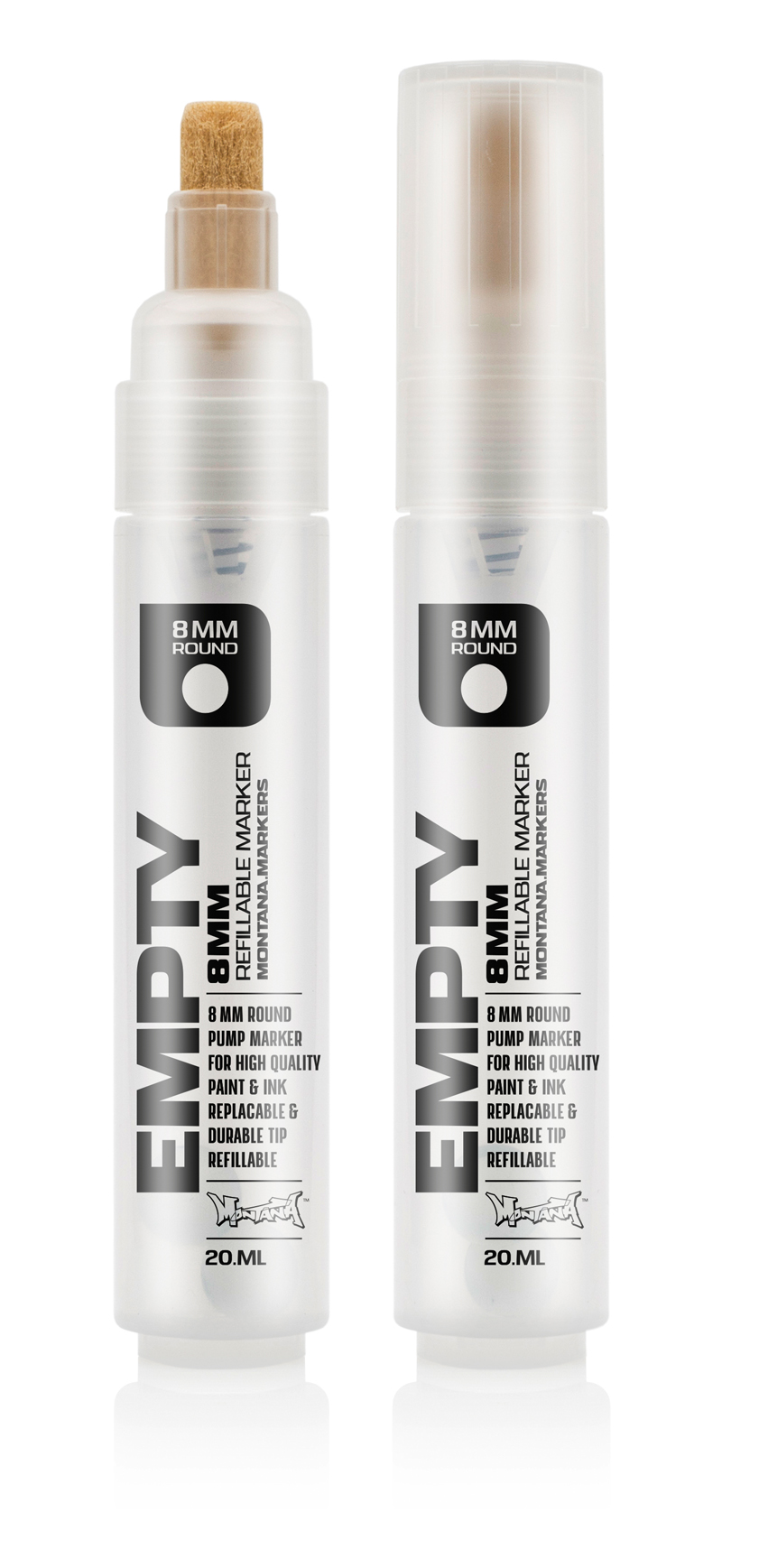 MONTANA-EMPTY-MARKER-8MM-ROUND Montana Empty Marker 8mm Round Tip