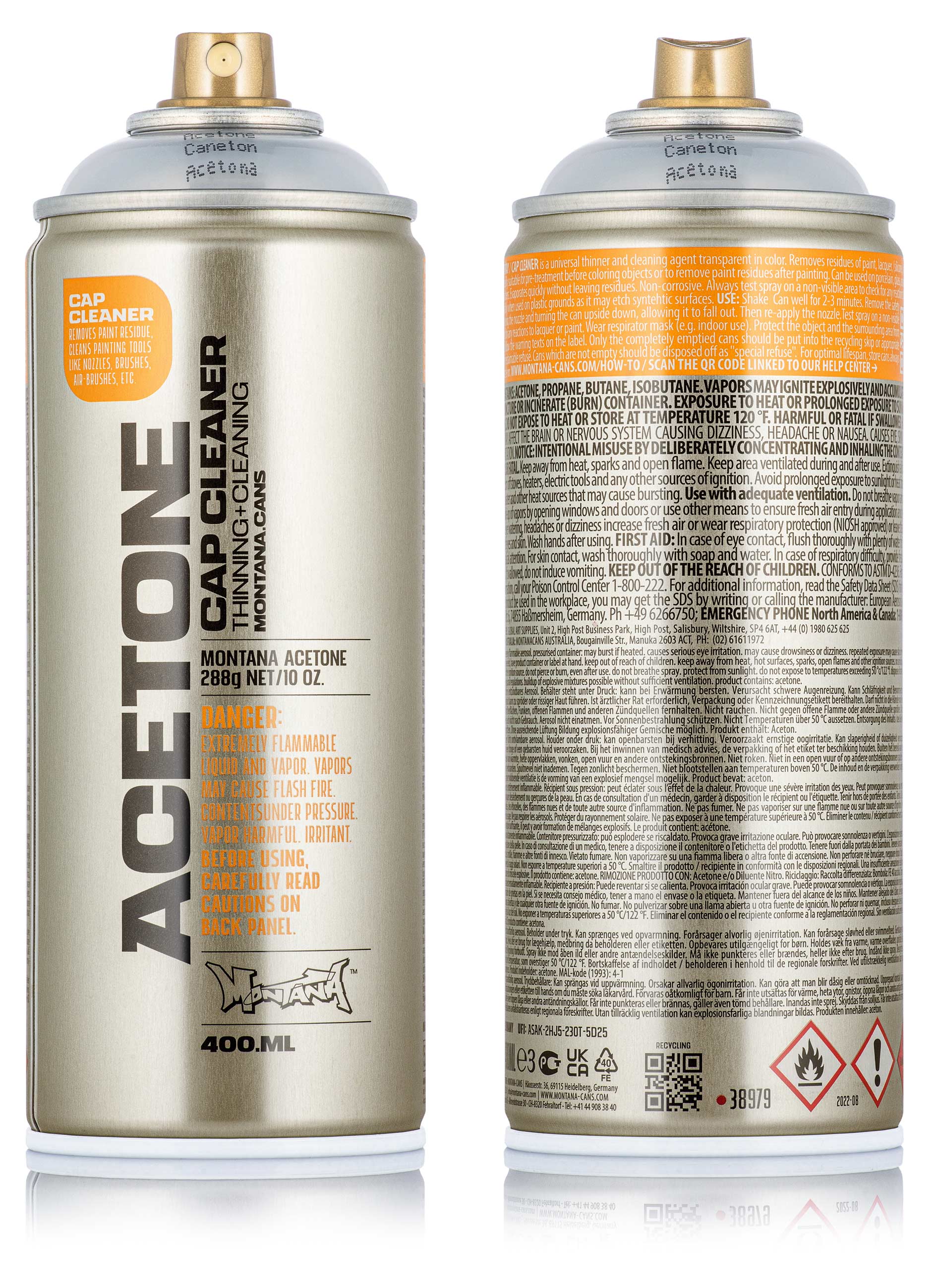 Montana ACETONE / CAP CLEANER 400ml Montana ACETONE / CAP CLEANER 400ml